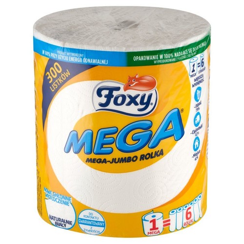 Ręcznik kuchenny 300 listków Mega Jumbo  Foxy 1 rolka