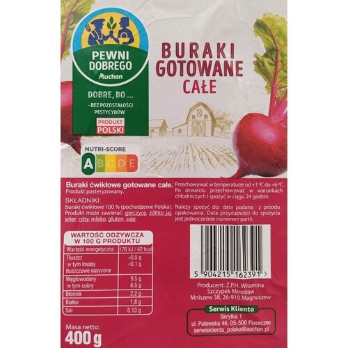 Buraki gotowane całe Pewni Dobrego 400 g