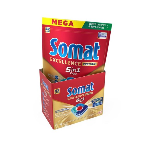 Kapsułki do zmywarki Excellence Premium 5w1  Somat 42 kapsułki