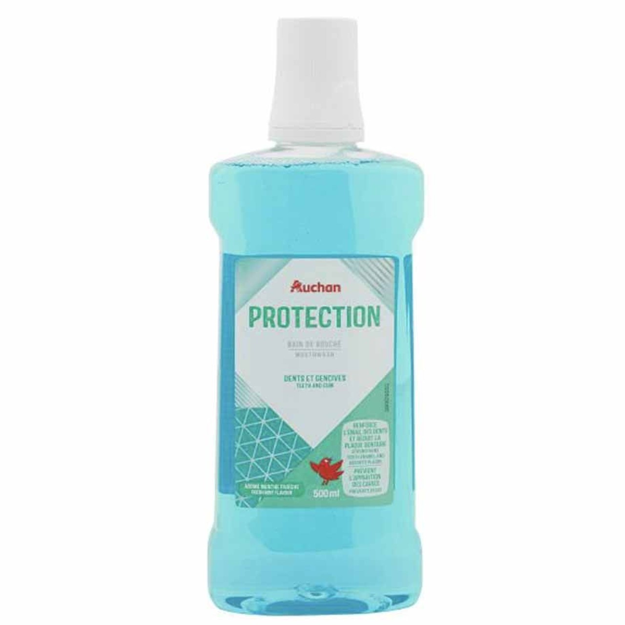 Płyn do płukania jamy ustnej ochrona zębów i dziąseł Auchan 500 ml
