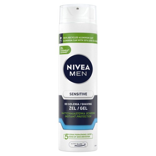 Żel do golenia dla skóry wrażliwej NIVEA MEN 200 ml