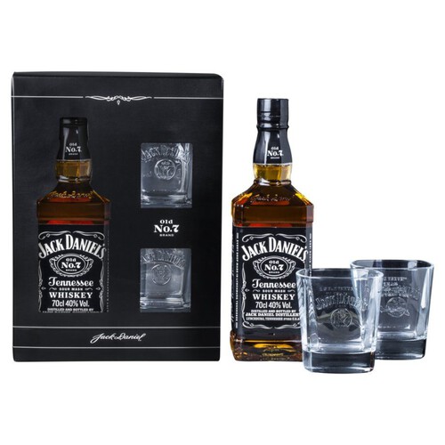 Whisky amerykańska alk. 40% obj.z 2 szklankami Jack Daniels 700 ml