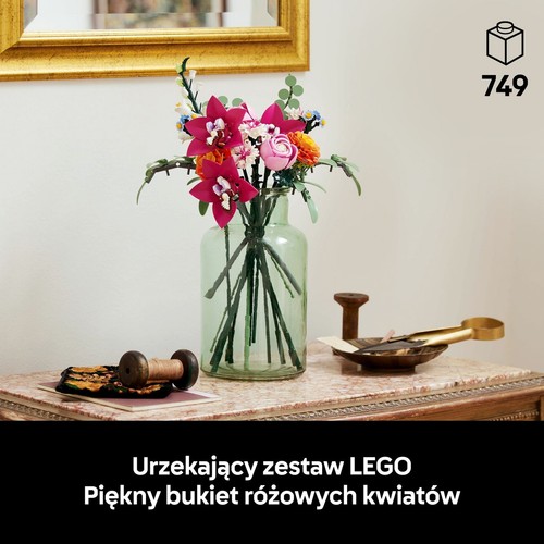 Botanicals Piękny bukiet różowych kwiatów 10342 LEGO zestaw