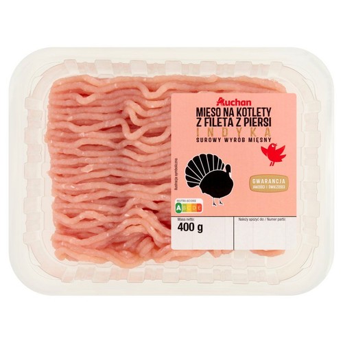 Mięso mielone z fileta piersi indyka Auchan 400 g