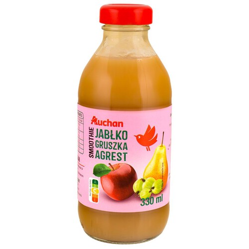 Smoothie jabłko-gruszka-agrest Auchan 330 ml