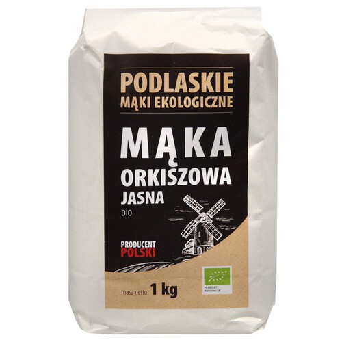 BIO Mąka orkiszowa jasna typ 550 Podlaskie mąki ekologiczne 1 kg