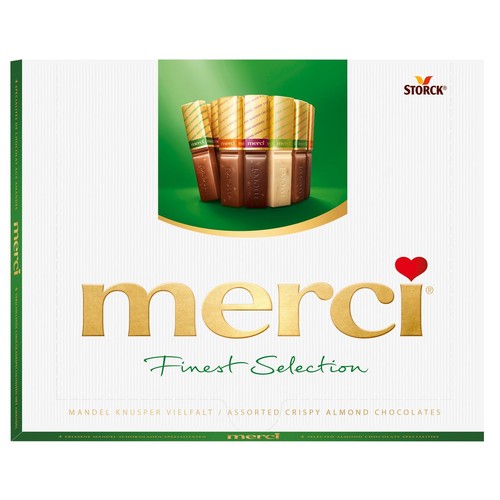 Finest Selection zielone kolekcja czekoladek z migdałami Merci 250 g