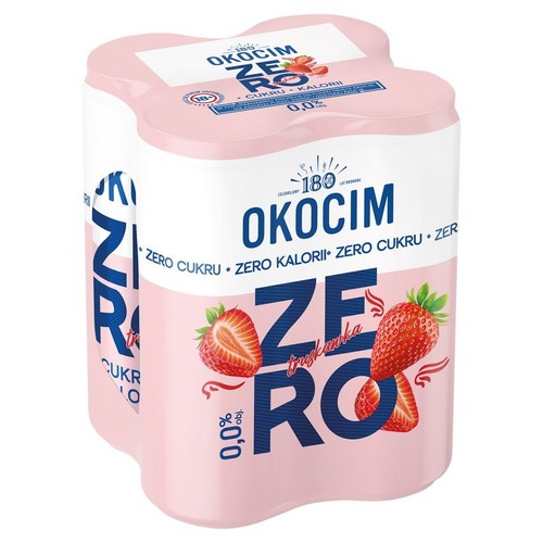 Piwo bezalkoholowe Zero Truskawka alk. 0,0% obj. Okocim 4 x 500 ml