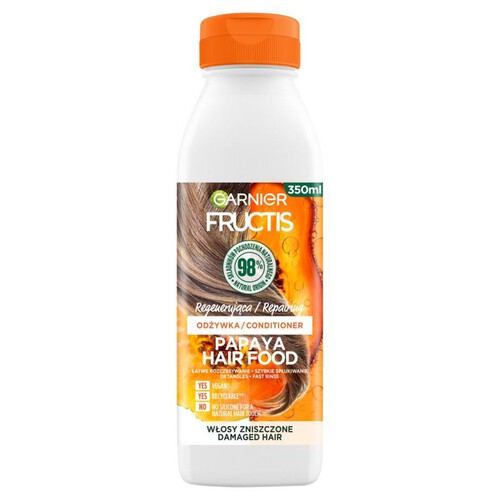 Fructis Papaya Hair Food regenerująca odżywka Garnier 350 ml