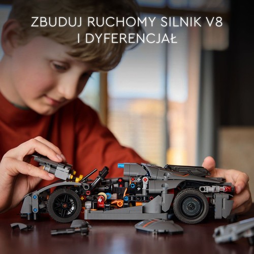 Technic Szary hipersamochód Koenigsegg Jesko Absolut 42173 LEGO 1 sztuka