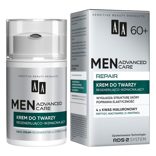 Krem do twarzy regenerująco-wzmacniający Advanced Care Repair 60+  AA Men 50 ml