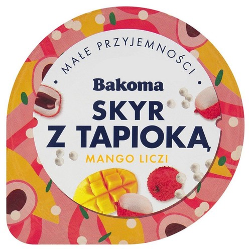 Jogurt skyr z tapioką mango i liczi Bakoma 150 g