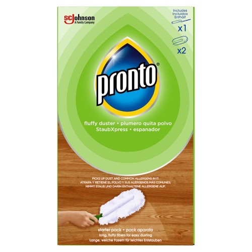 Pronto Fluffy Duster Starter Pack. Zestaw do kurzu z rączką i 2 wkładami.