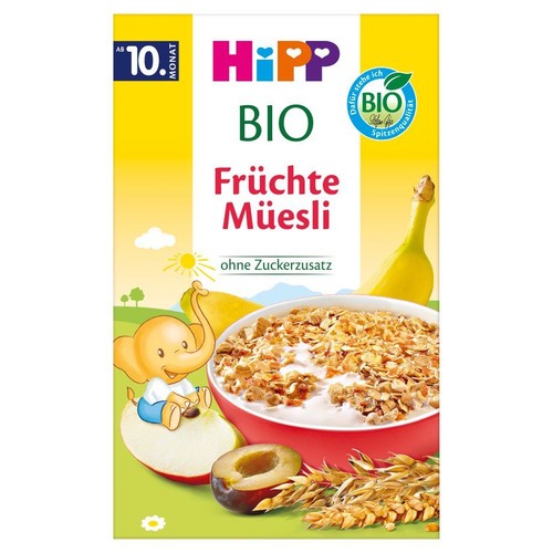 BIO Musli wielozbożowe banany-jabłka-śliwki od 10 miesiąca HiPP 200 g