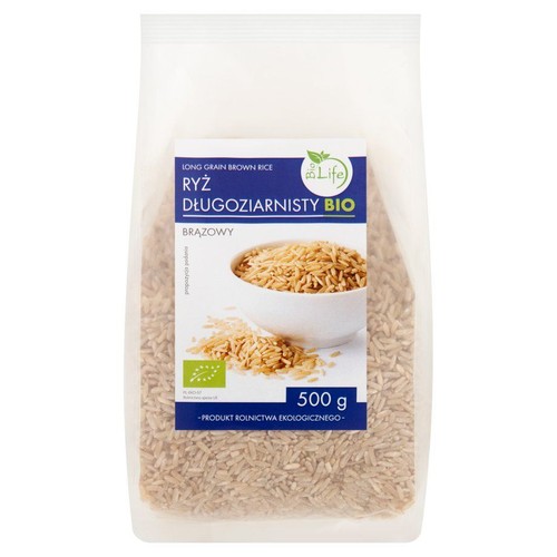 BIO Ryż długoziarnisty brązowy Bio Life 500 g