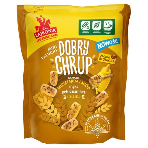 Mini paluchy o smaku musztardy i miodu Dobry Chrup Lajkonik 100 g
