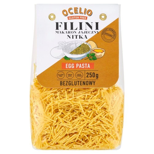 Makaron jajeczny nitka Filini bezglutenowy Ocelio 250 g