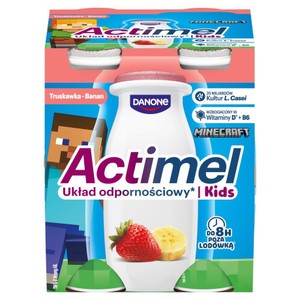 Actimel Kids truskawka banan Danone 4 x 100 g