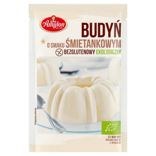 BIO Ekologiczny budyń w proszku o smaku śmietankowym, bezglutenowy Amylon 40 g