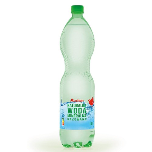 Naturalna woda mineralna Sudety + gazowana  Auchan 1,5 l