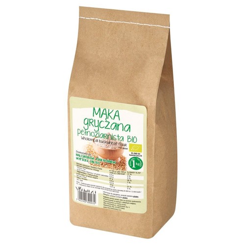 BIO Mąka gryczana pełnoziarnista Typ 2000   Młyn Niedźwiady 1 kg