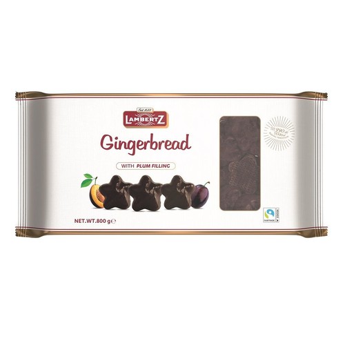 Pierniki w czekoladzie z nadzieniem śliwkowym Lambertz 800 g