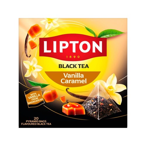 Herbata czarna z wanilią i karmelem Lipton 20 torebek