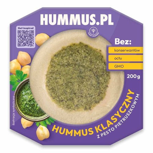 Hummus klasyczny z pesto pietruszkowym Hummus.PL 200 g