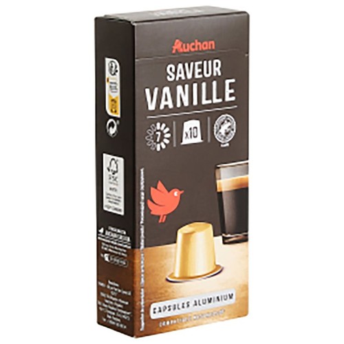 Kawa o smaku Vanille kapsułki Auchan 10 kapsułek