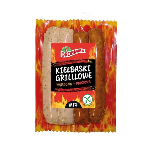 Kiełbaski Grillowe wędzona + parzona Drobimex 300 g