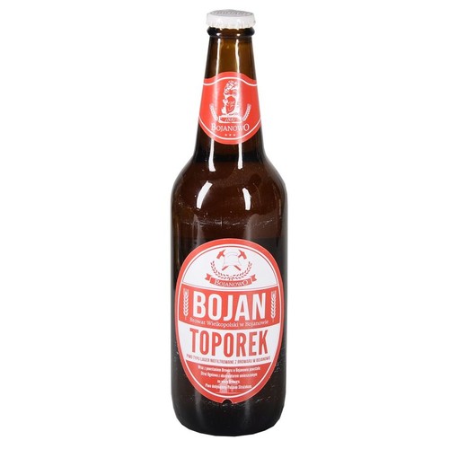 Piwo niefiltrowane lager Toporek alk. 6,0% obj. Bojan 500 ml