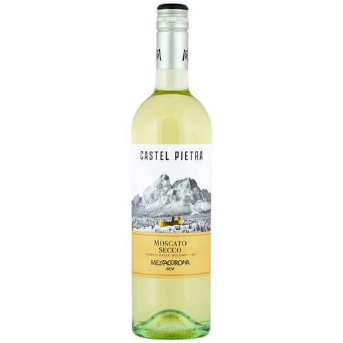 Wino włoskie białe wytrawne Moscato alk. 12,0% obj. Castel Pietra  750 ml