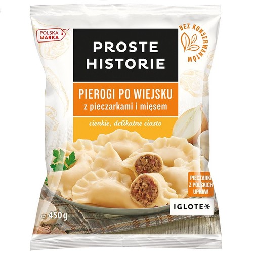Pierogi po wiejsku z pieczarkami i mięsem Proste Historie 450 g