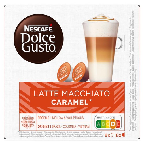 Kapsułki Dolce Gusto Latte Macchiato o smaku karmelowym Nescafe 16 kapsułek