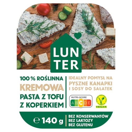 Kremowa pasta z tofu z koperkiem Lunter 140 g