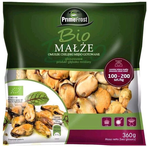 BIO Małże gotowane  PrimeFrost 360 g