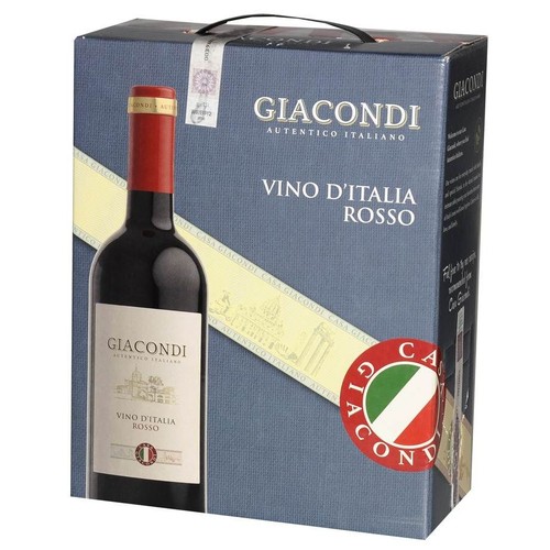 Wino włoskie czerwone wytrawne Rosso alk. 12,5% obj. Giacondi  3 l