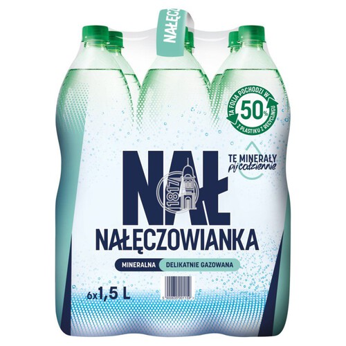 Woda mineralna lekko gazowana  Nałęczowianka 6 x 1,5 l 