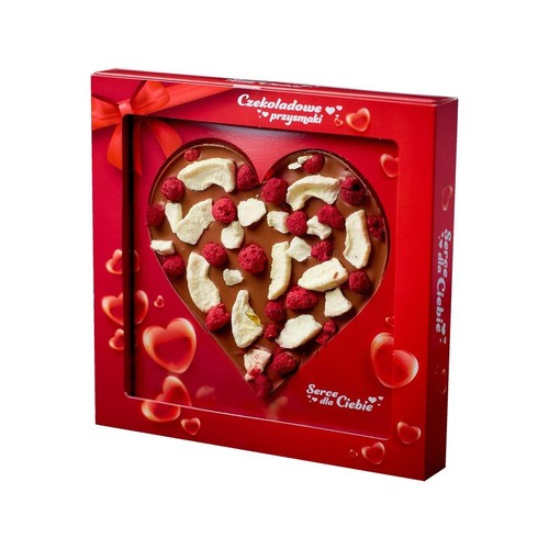 Czekoladowe serce z owocami liofilizowanymi Chocolu 150 g