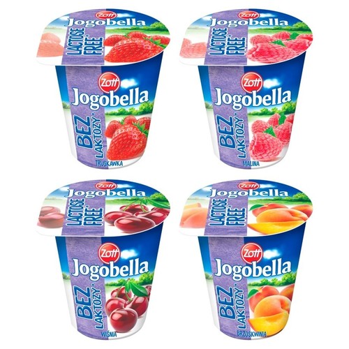 Jogobella Jogurt owocowy truskawkowy bez laktozy  Zott 150 g