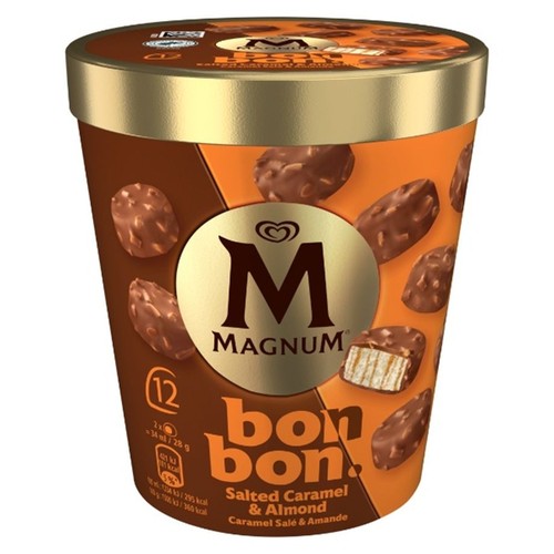 bon bon. Czekoladki lodowe salted caramel & almond   Magnum 204 ml