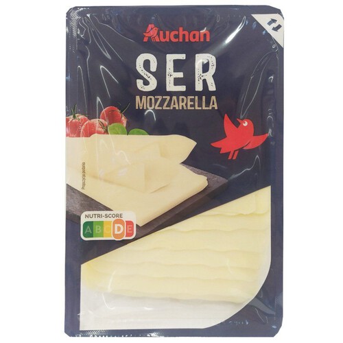 Ser Mozzarella plastry Auchan 150 g 