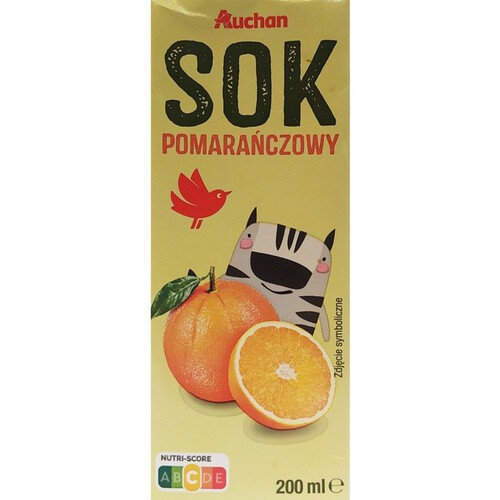 Sok pomarańczowy Auchan 200 ml