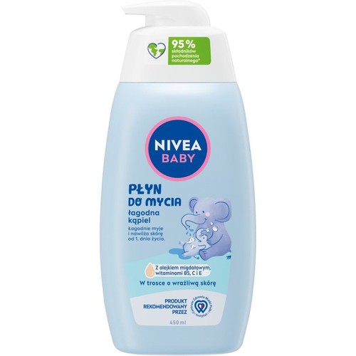 Płyn do mycia łagodna kąpiel NIVEA Baby 450 ml