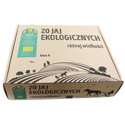 20 ekologicznych jaj różnej wielkości Pewni Dobrego 20 sztuk