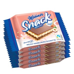 Wafle Snack minis z kremem mleczno - orzechowym Manner 5 x 25 g