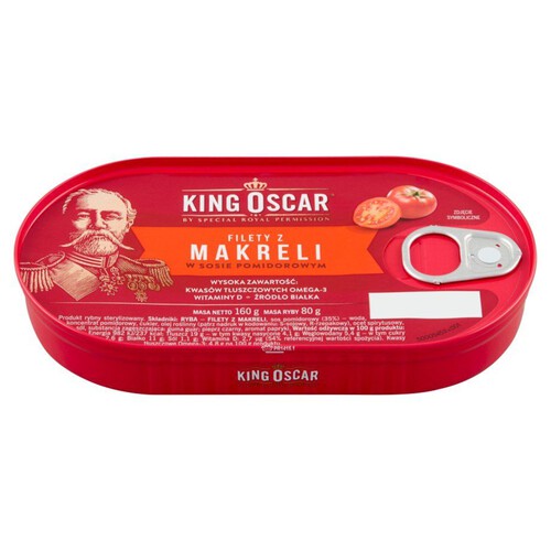 Filety z makreli w sosie pomidorowym King Oscar 160 g