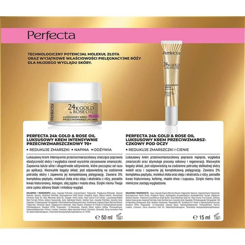 Zestaw Krem przeciwzmarszczkowy 24K Gold & Rose Oil 70+ Perfecta zestaw