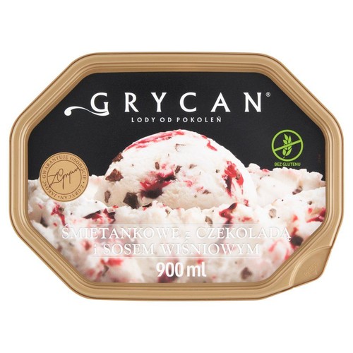 Lody śmietankowe z czekoladą i sosem wiśniowym Grycan 900 ml