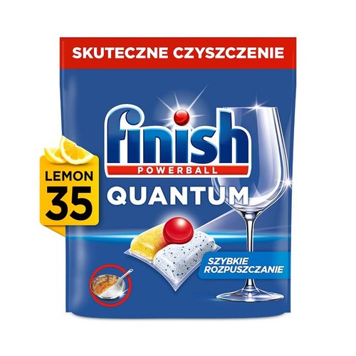Kapsułki do zmywarki Quantum lemon   Finish 35 kapsułek
